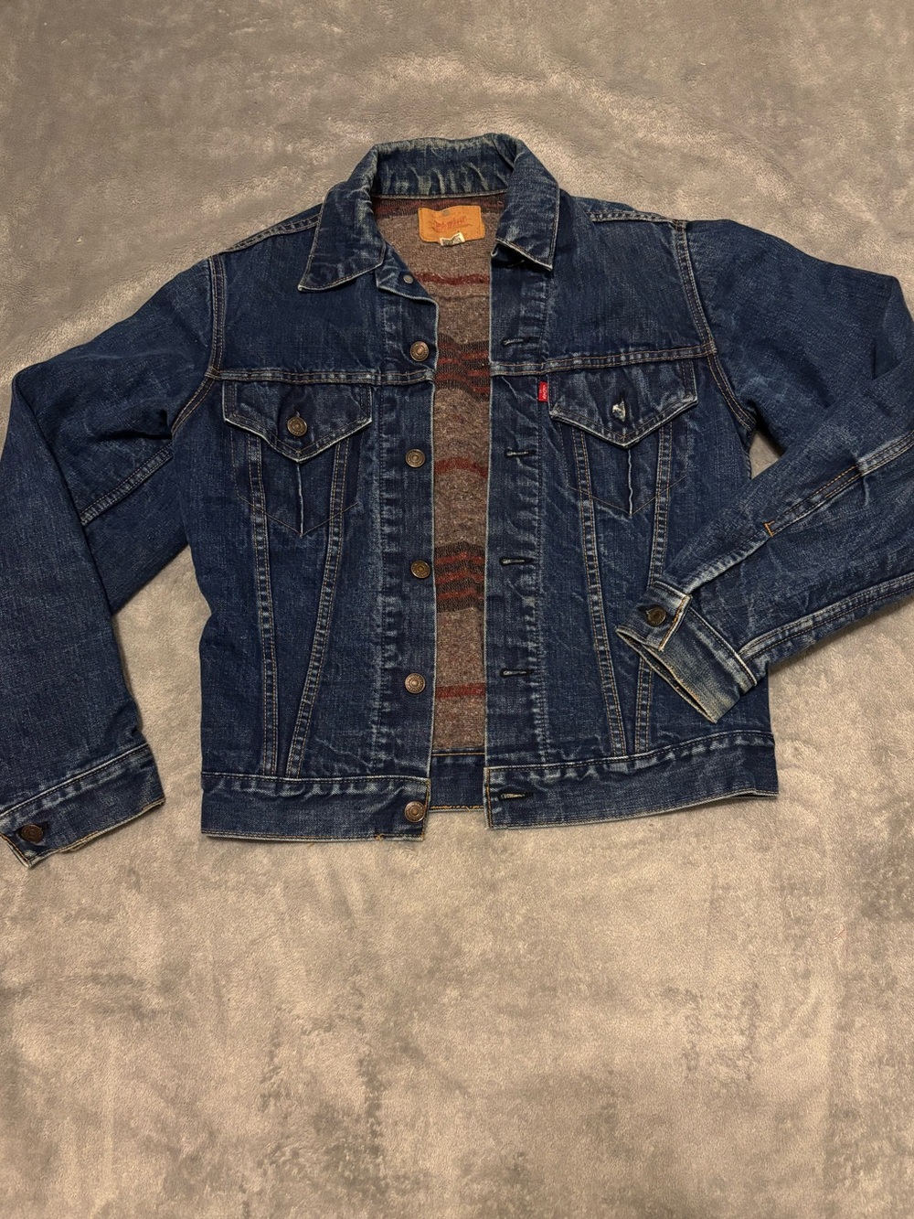 Vintage Levi's 70505-0317 Trucker Jacket Troy Blanket Lined Small-E